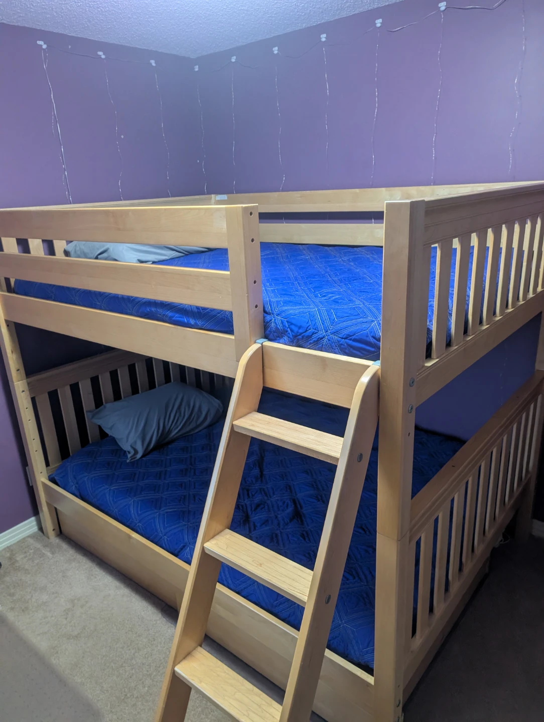 Wooden Bunk Bed with Drawers