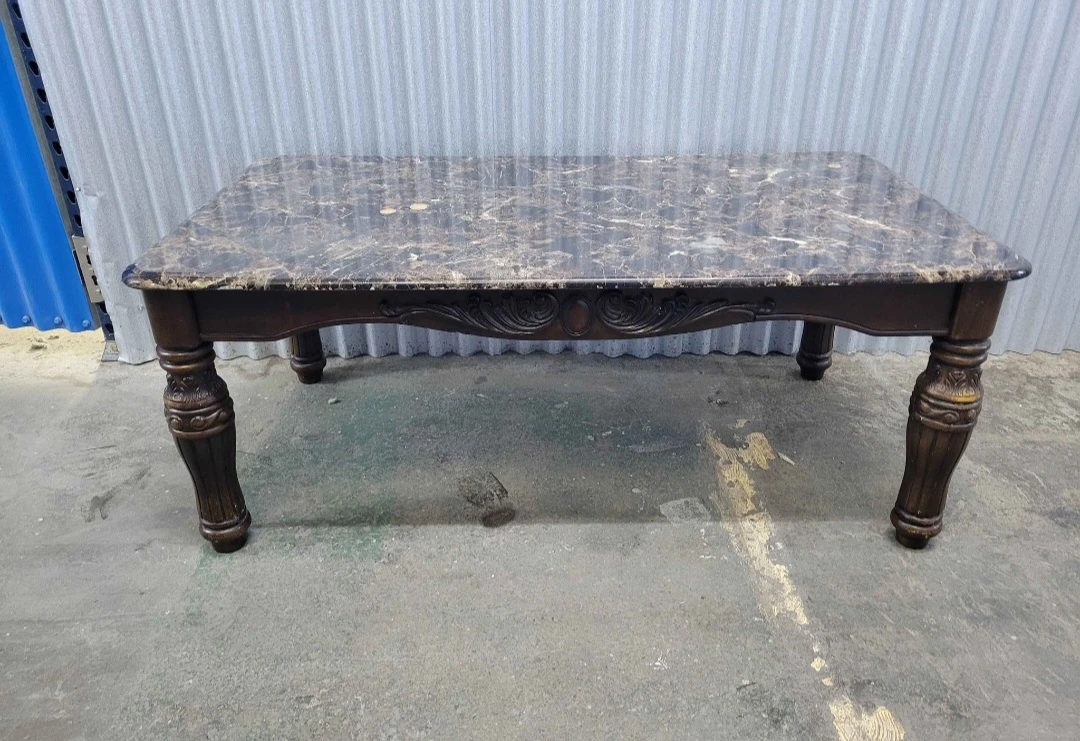 Coffee Table with Carved Details