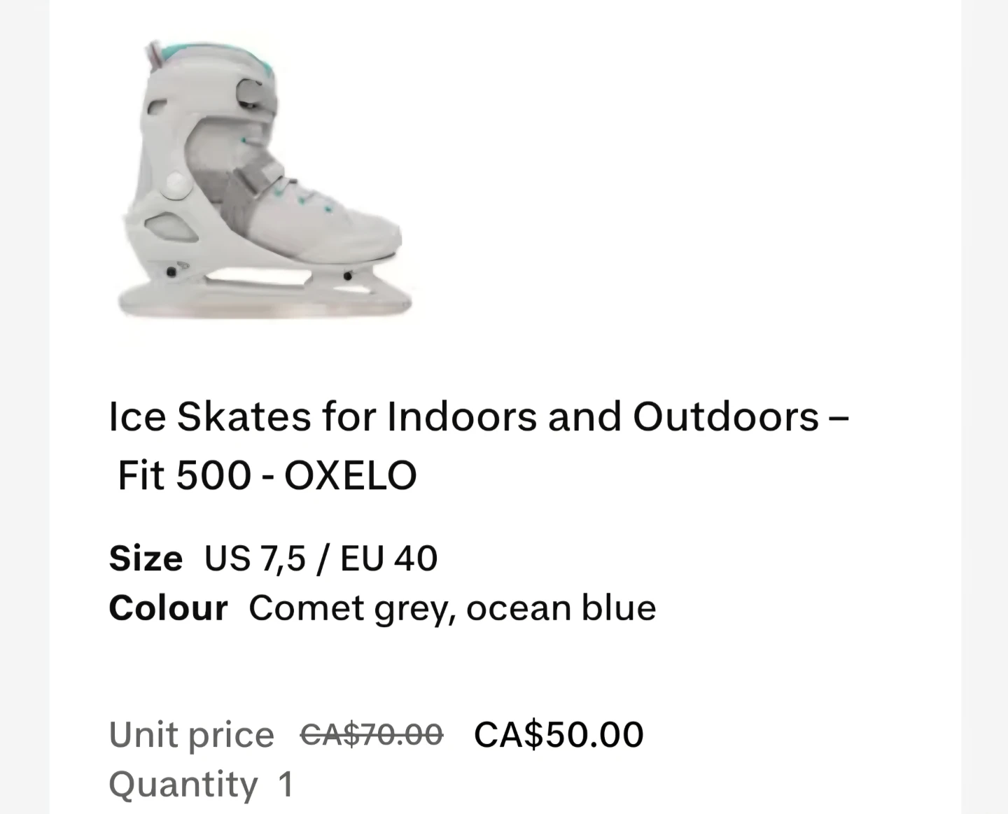 OXELO Fit 500 Ice Skates
