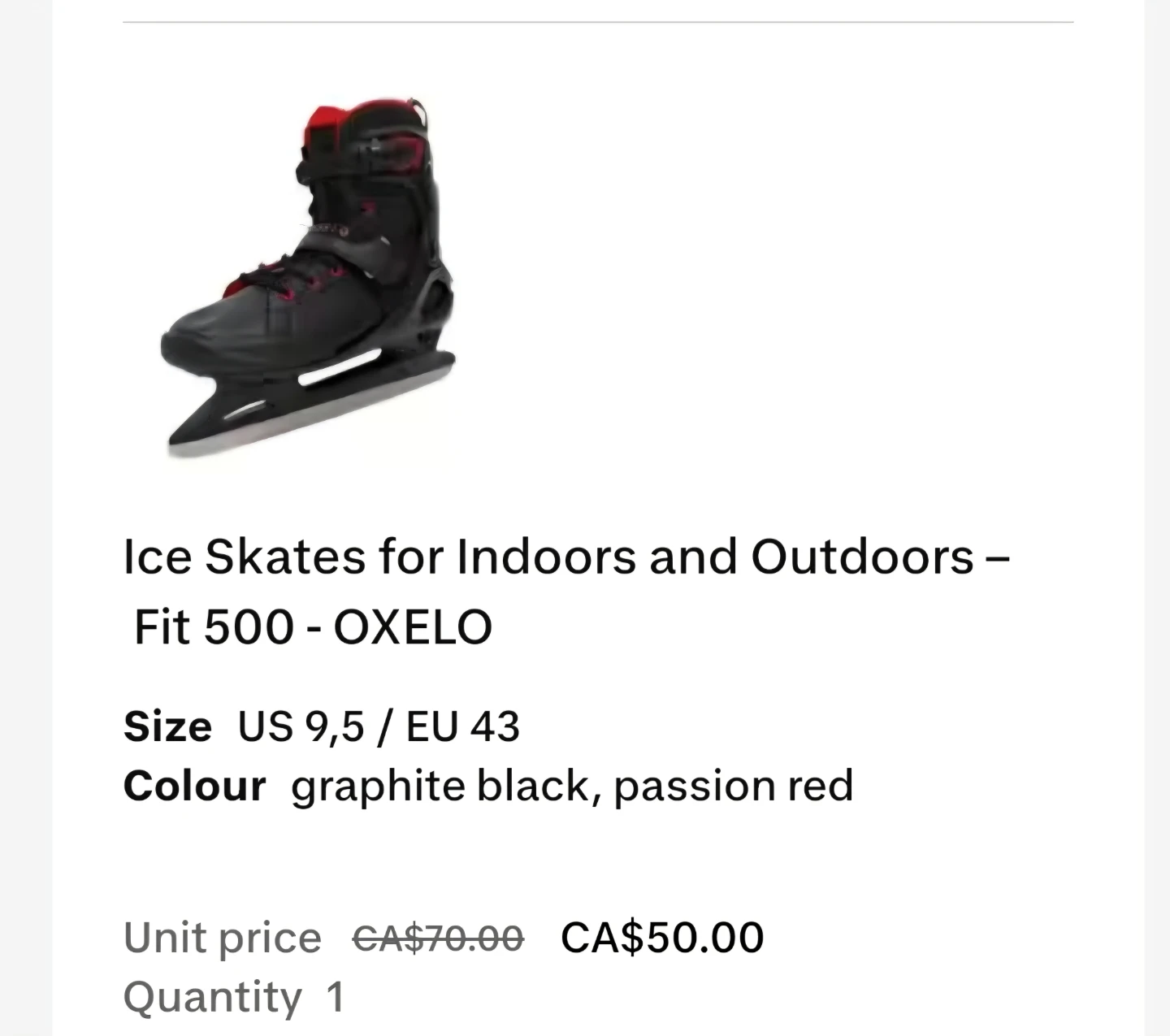OXELO Fit 500 Ice Skates - photo 5
