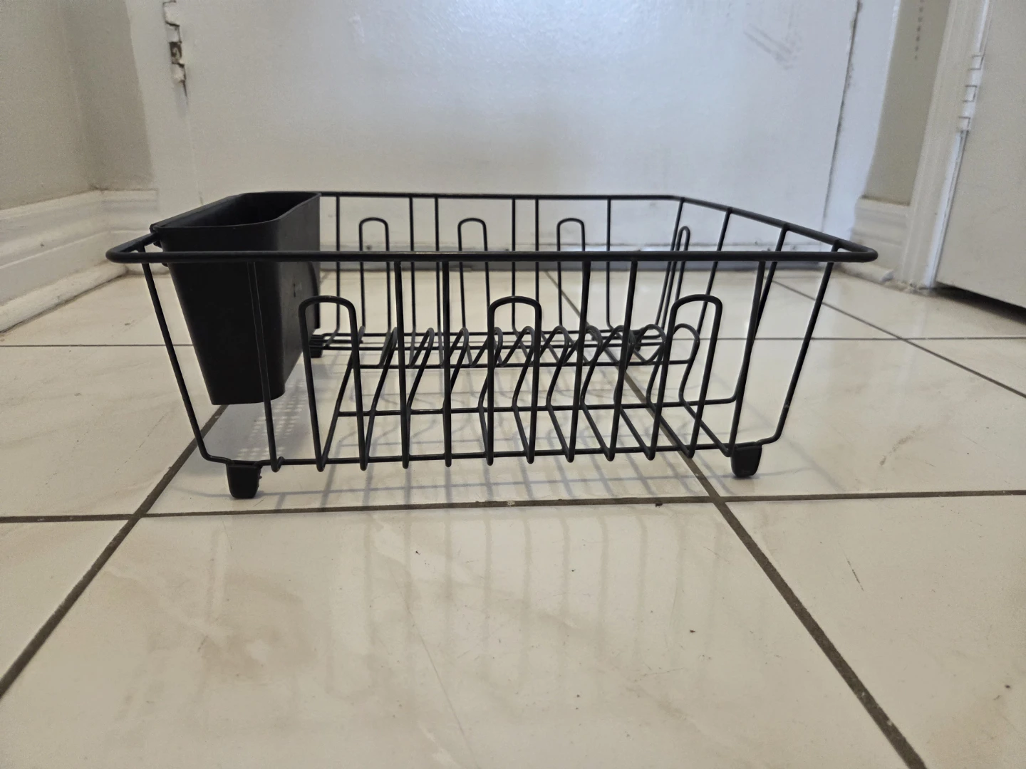Metal Dish Drying Rack with Utensil Holder