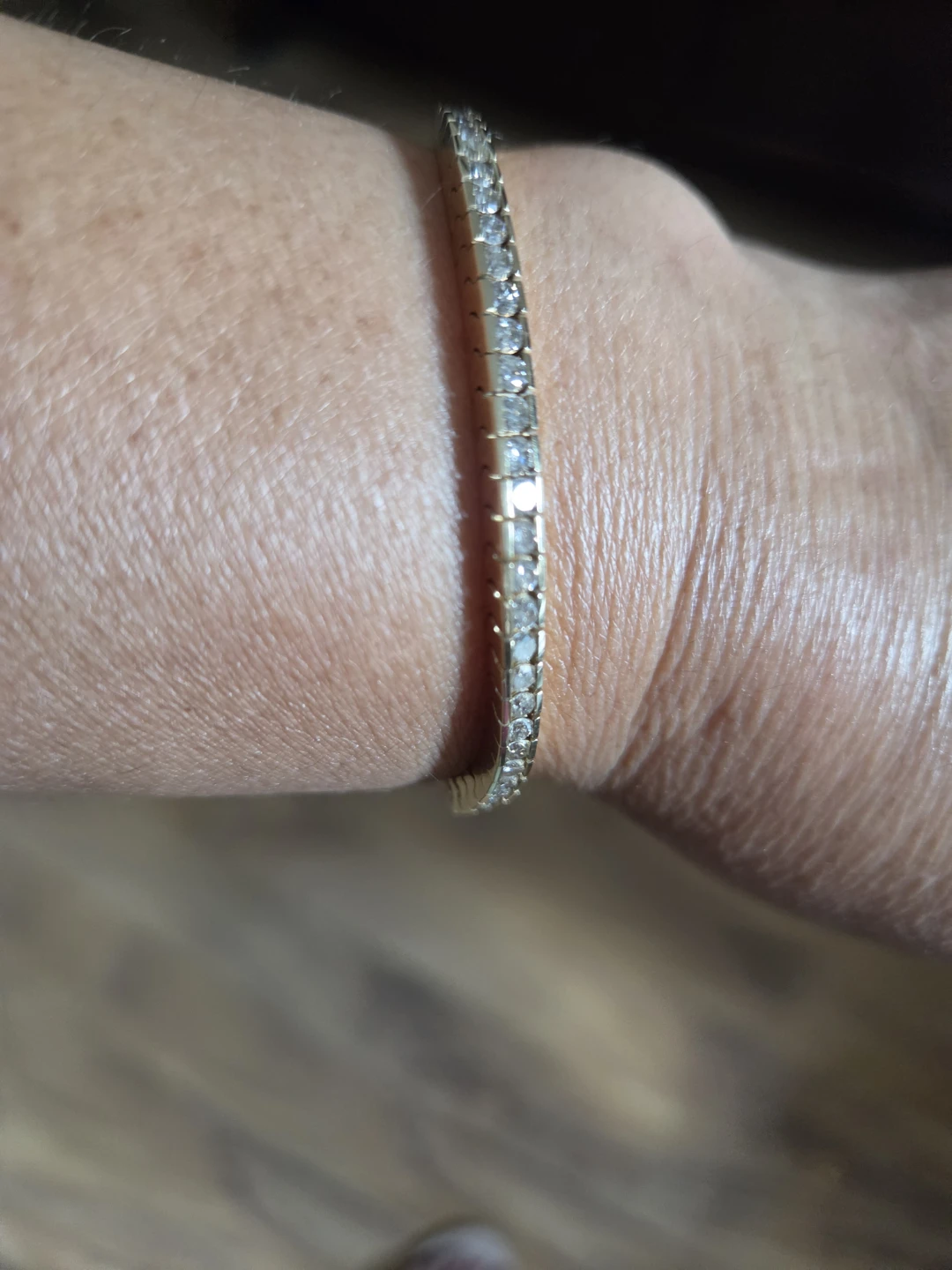 14K Yellow Gold Diamond Tennis Bracelet - photo 3