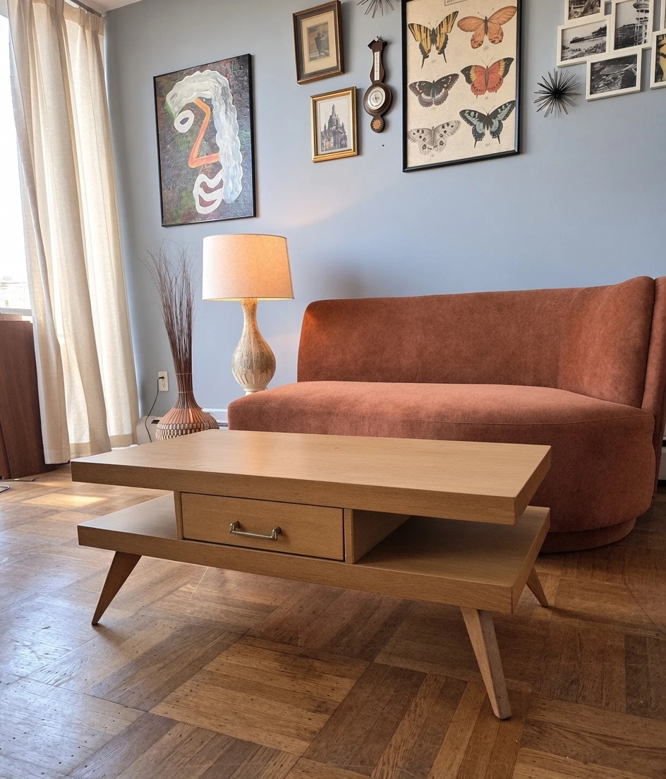 MCM Coffee Table/ TV Bench/ (48" × 20" × 20")
