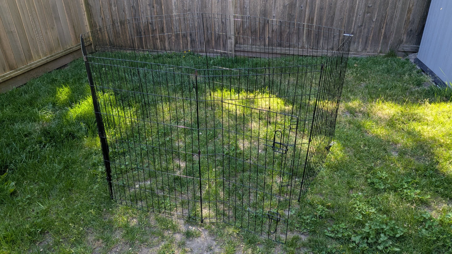 Black Metal Exercise Fence/Pen for Pets