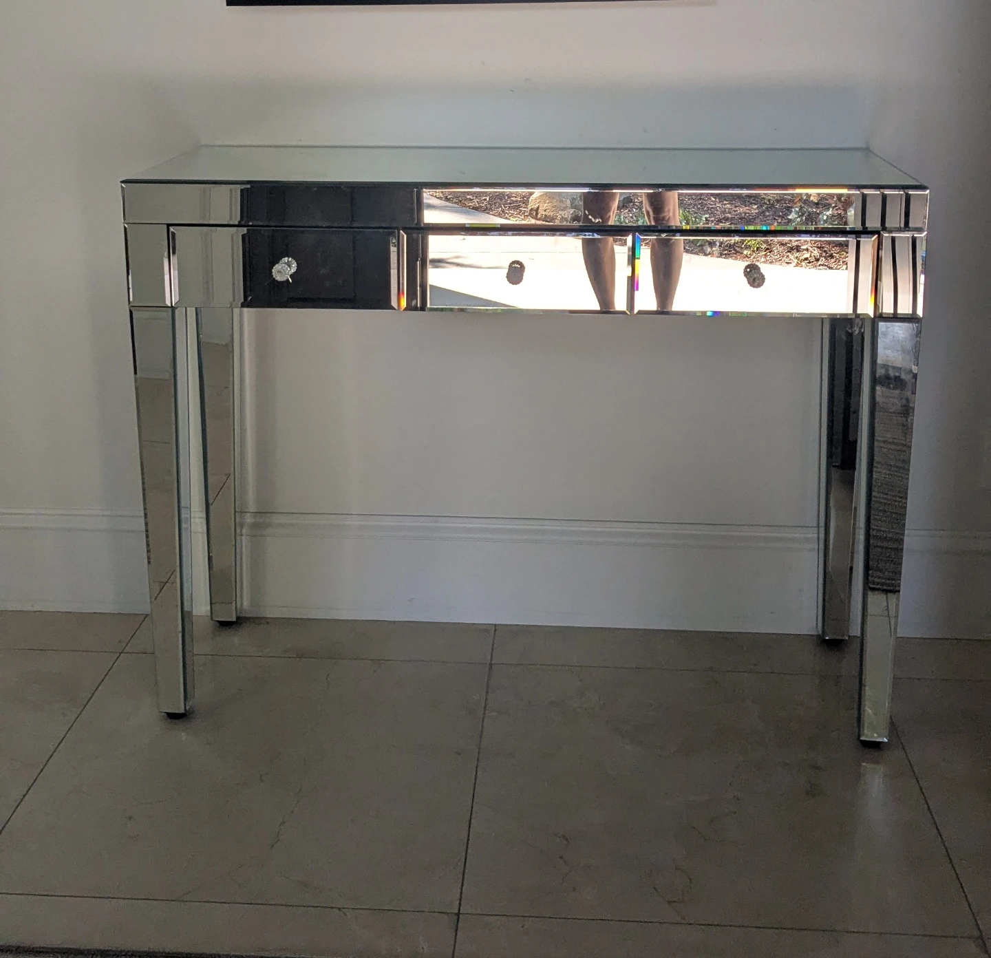 Mirrored Console Table with Drawers