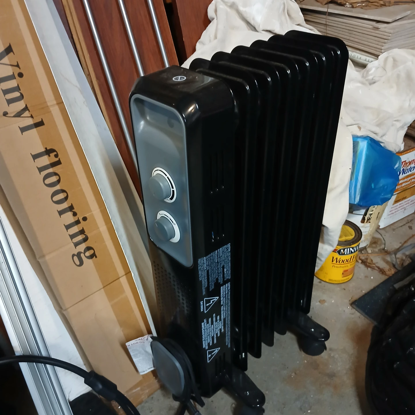 Black Oil-Filled Radiator Space Heater