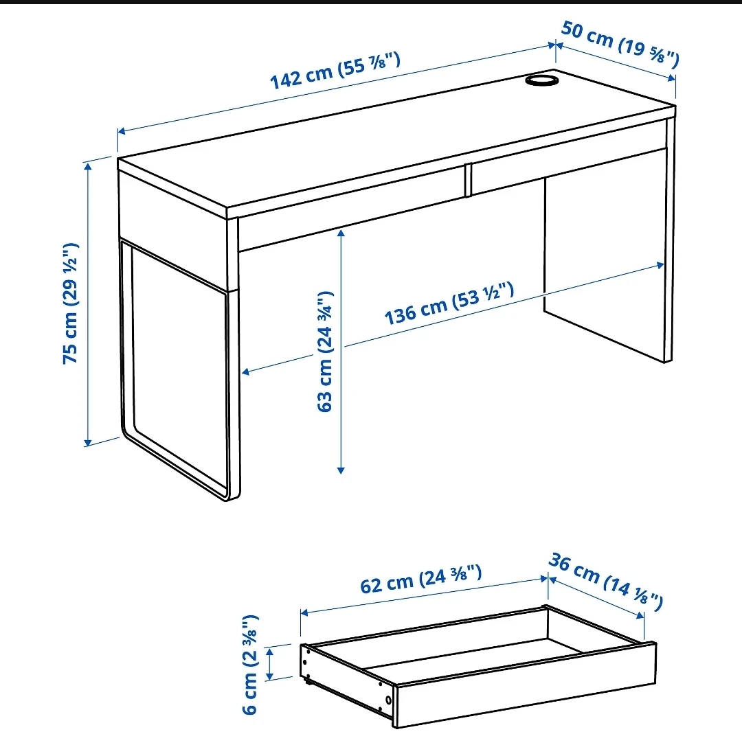 White IKEA ALEX Desk - photo 2