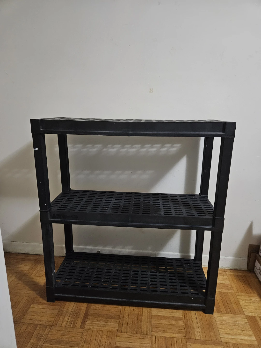 Black 3-Shelf Storage Rack Shelves - photo 2