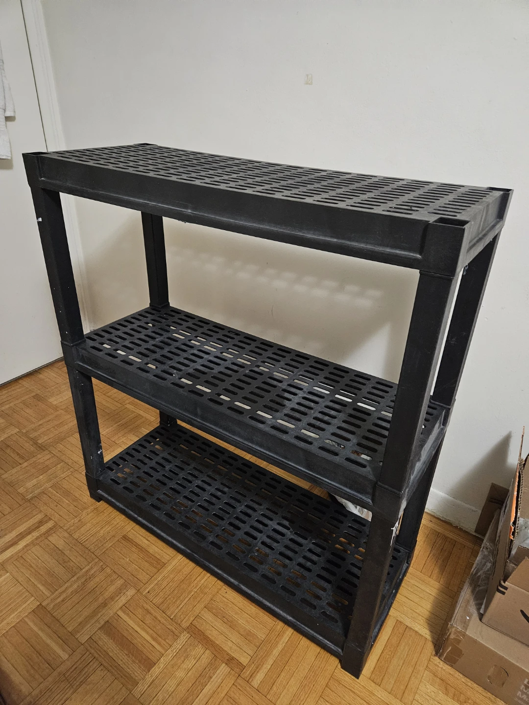 Black 3-Shelf Storage Rack Shelves - photo 3
