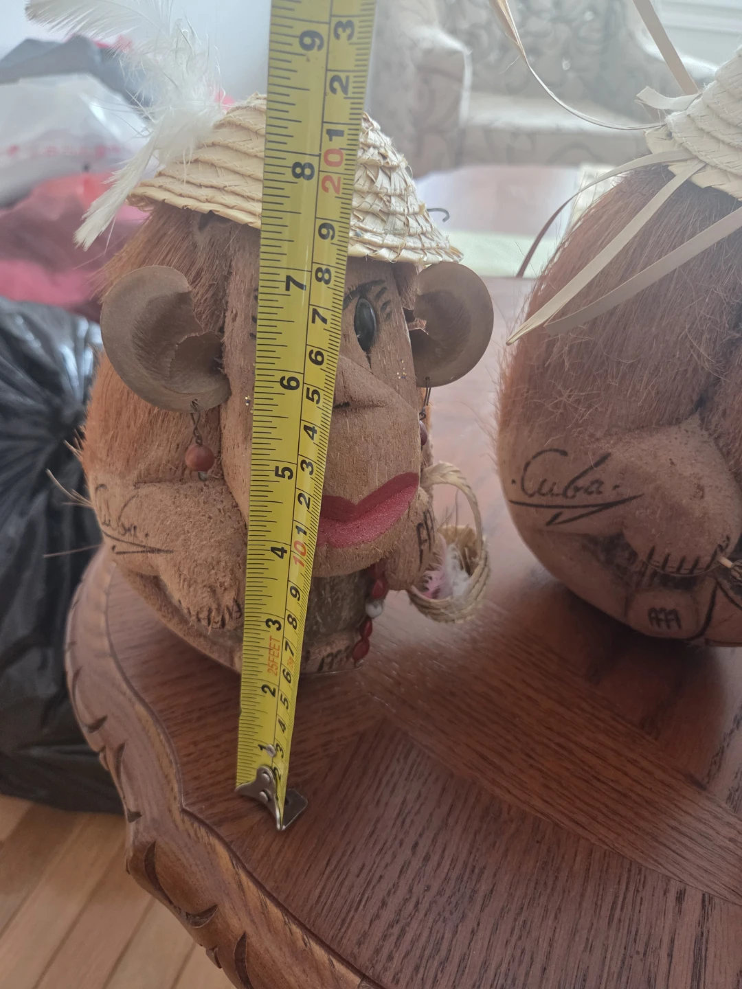 Handmade Coconut Monkey Figurine - photo 3