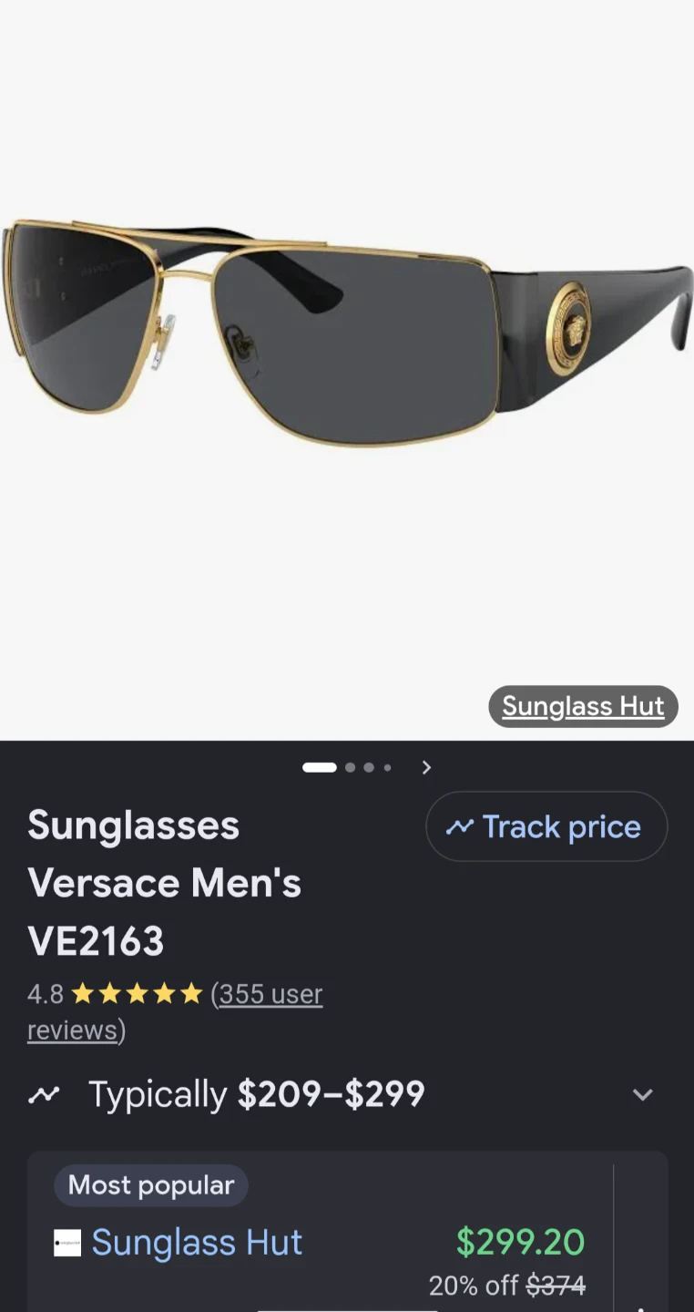 Versace Men's VE2163 Sunglasses