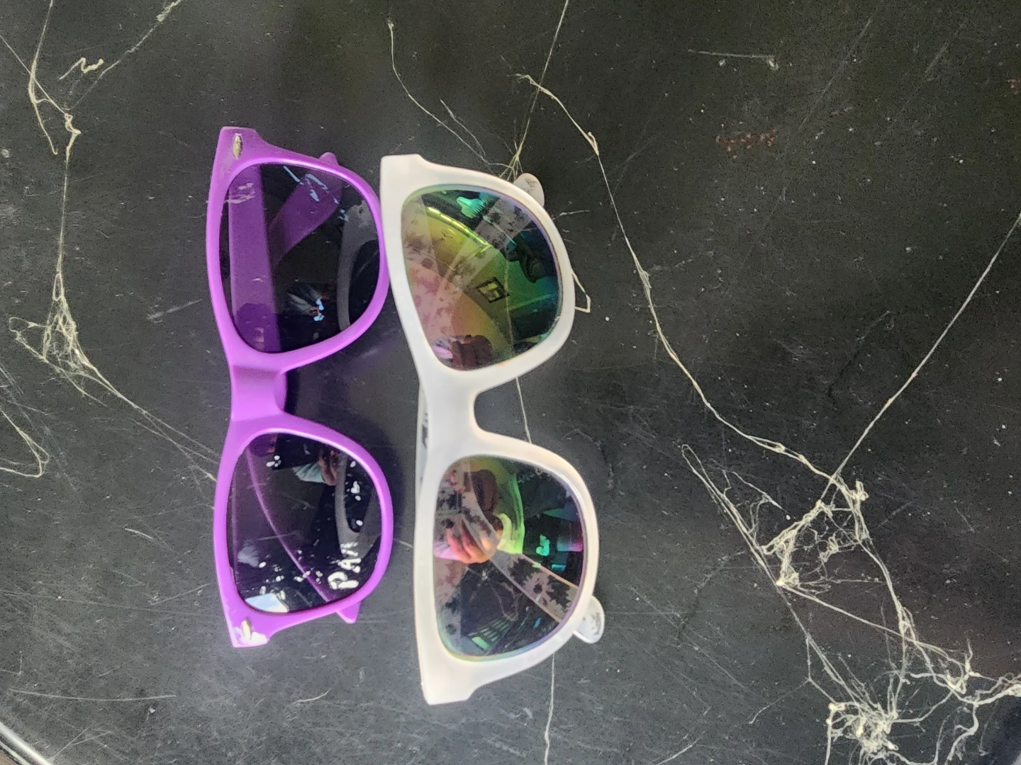 Purple and White Sunglasses