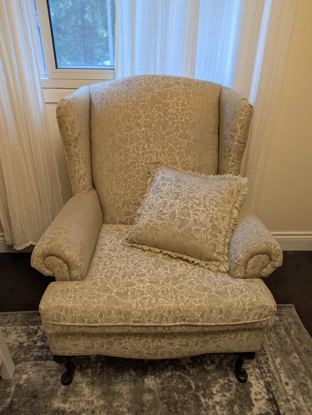 Need Gone Asap - Floral Wingback Chair