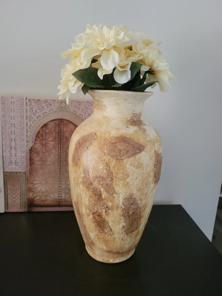 Decorative Vase with Rustic Finish