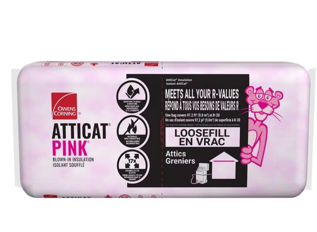 Expanding PINK FIBERGLAS Blown-In Insulation