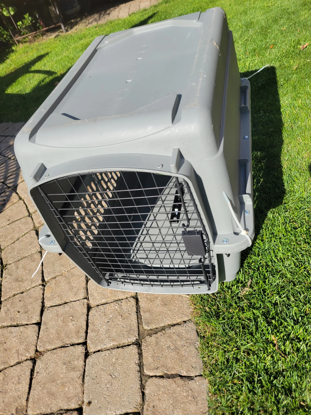 Travel Grey Pet Carrier Solid hard plastic