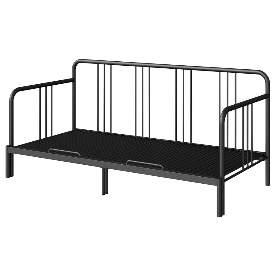 IKEA Black Metal Daybed Frame with Slats - photo 4