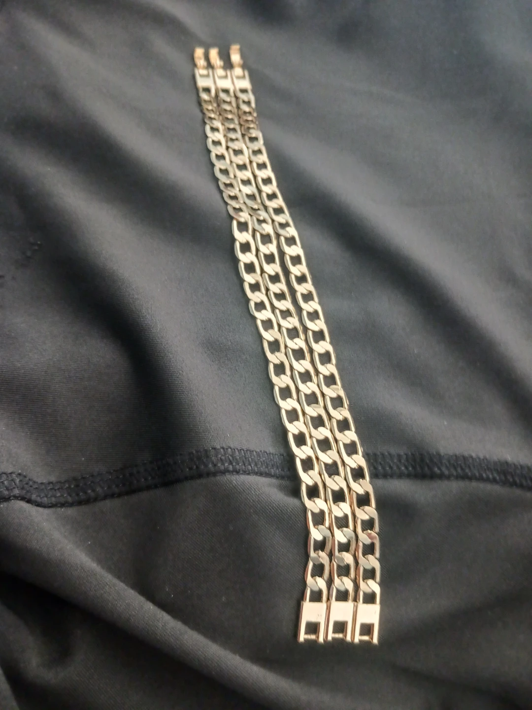 Silver-tone triple chain bracelet - photo 2