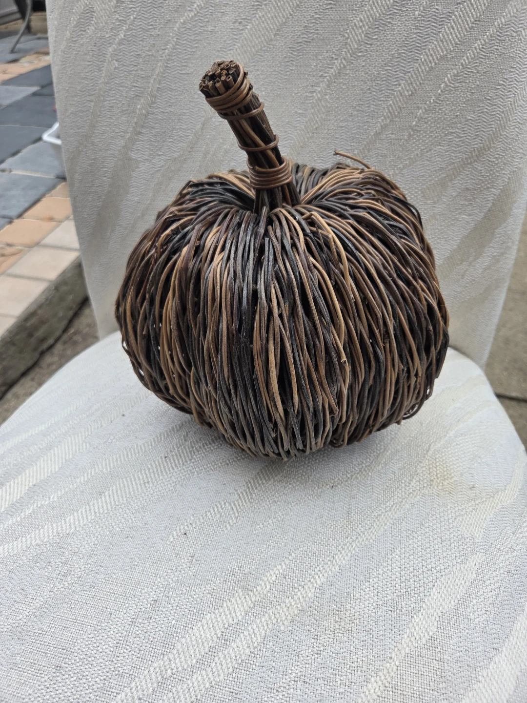Woven Rattan Pumpkin Decoration