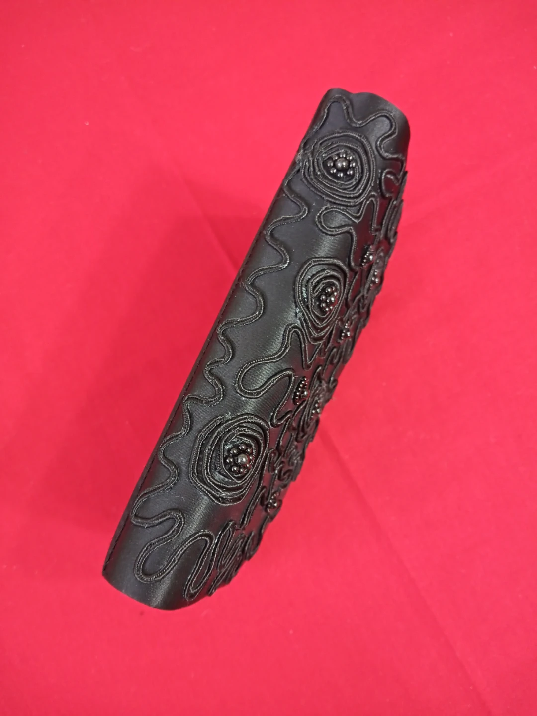 Black Beaded Evening Clutch Purse - photo 4