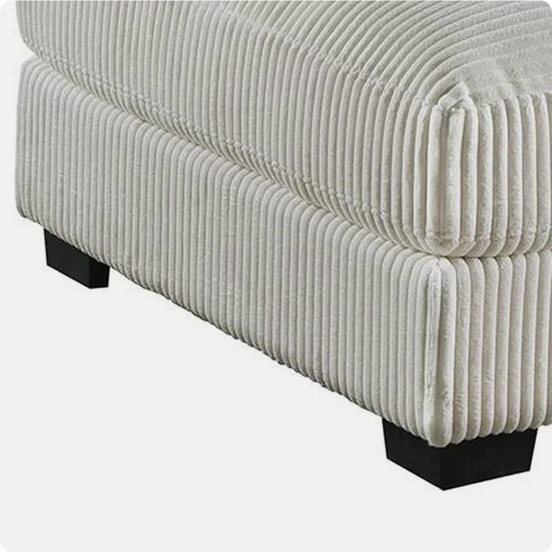 New -Wayfair Benzara Joana Cocktail Ottoman Beige - photo 2
