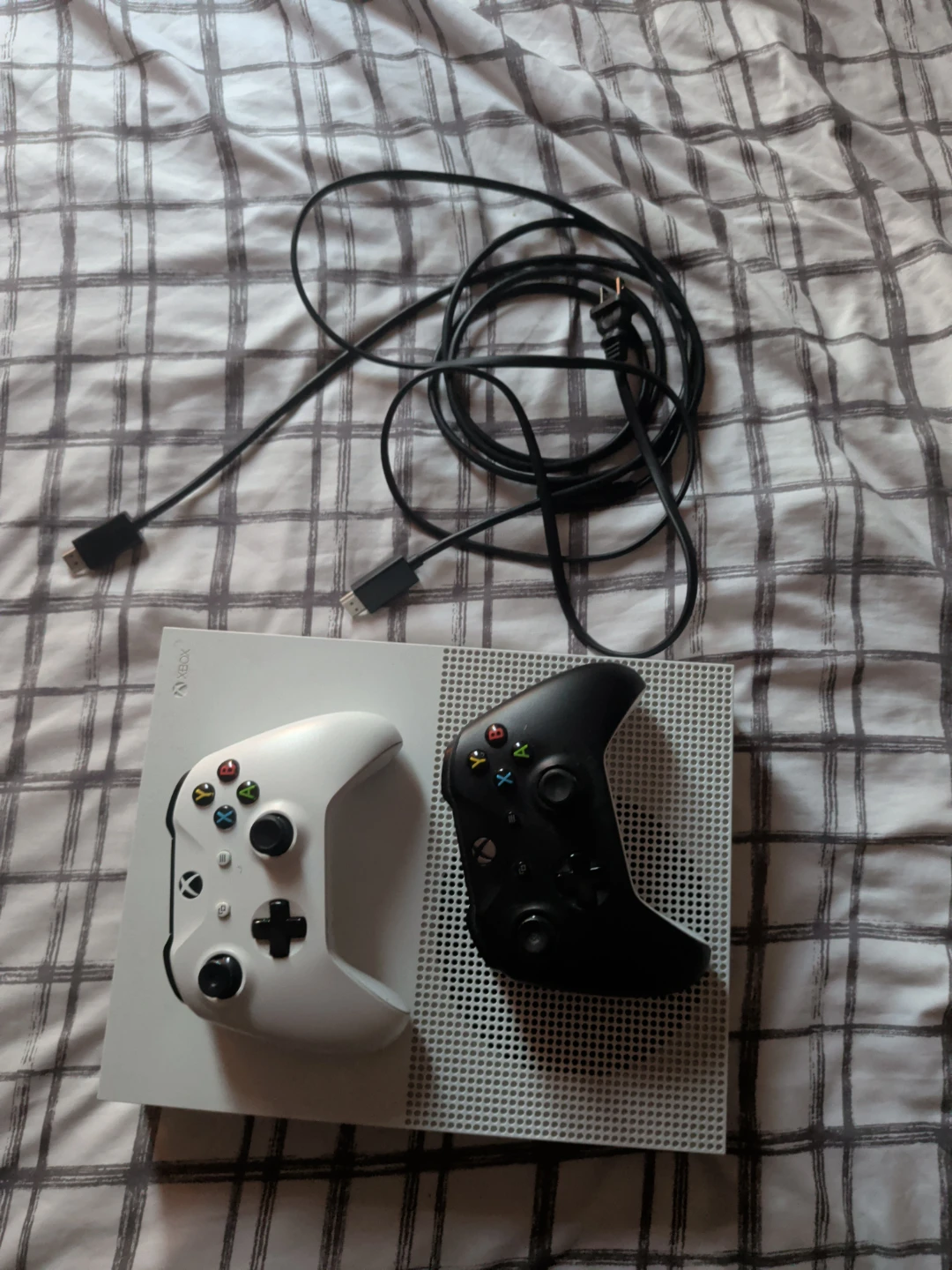 Xbox One S Console with Two Controllers