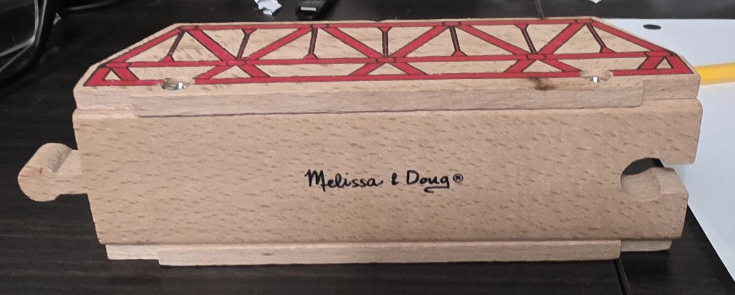 Wooden Train Bridge - Red Truss Design - photo 2