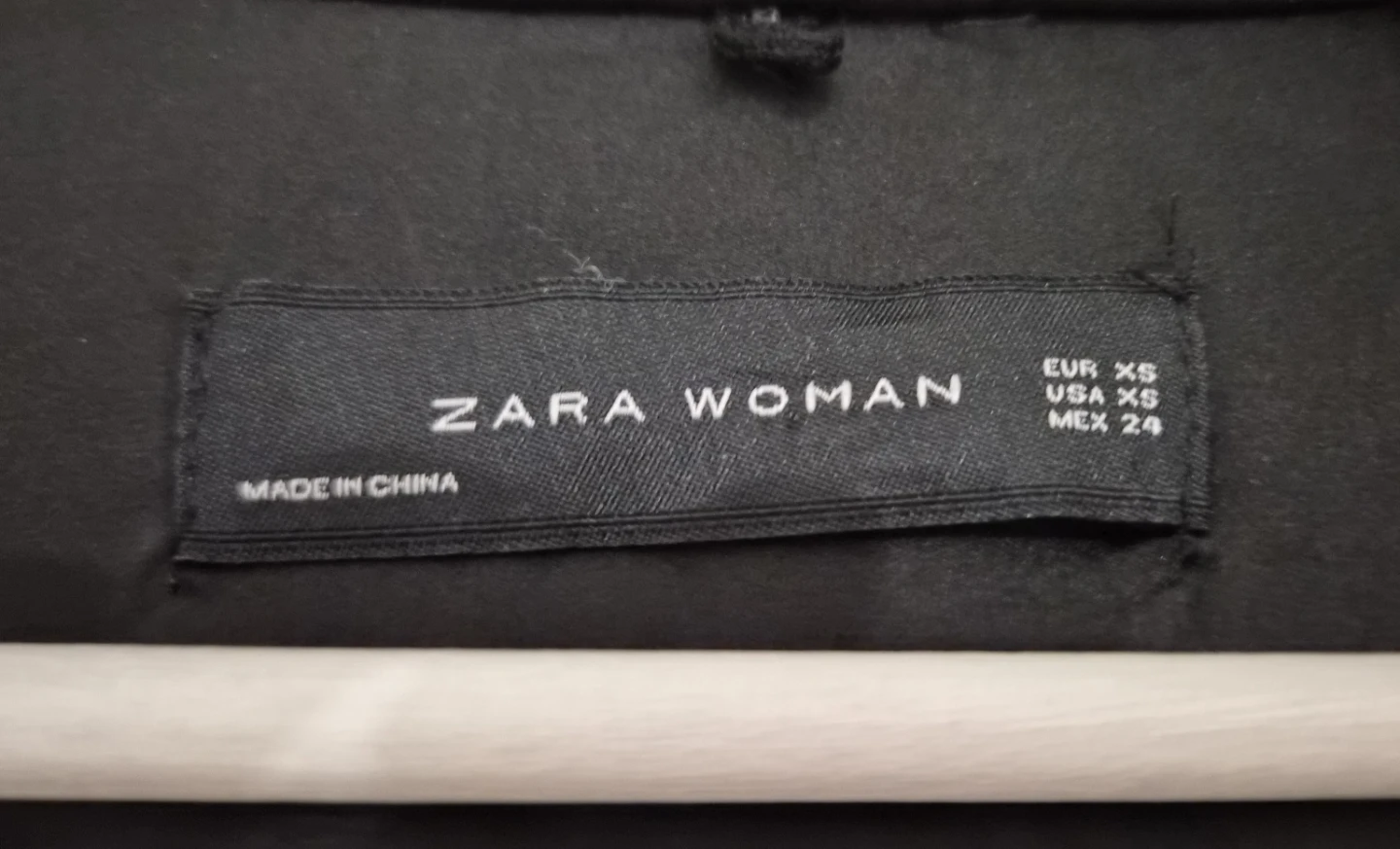 Zara Woman Black Hooded Parka Jacket size XS - photo 2