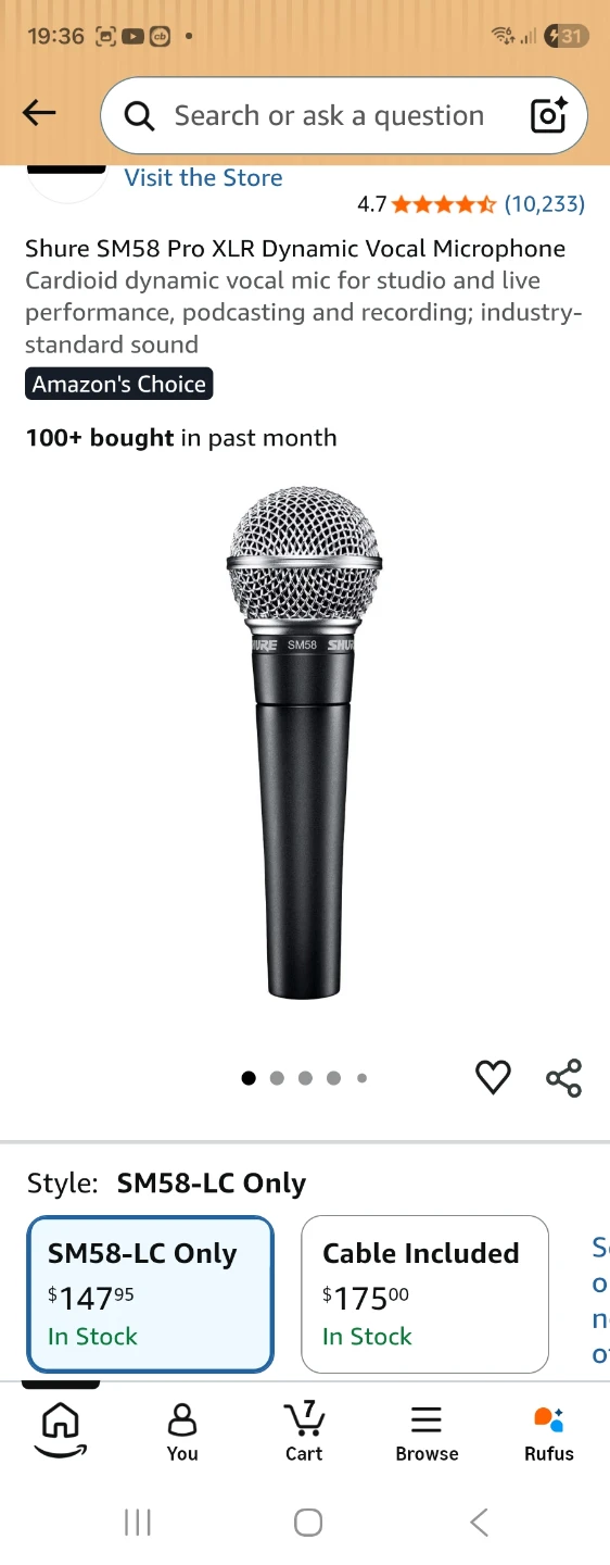 Shure SM58 Dynamic Vocal Microphone + Original Box - photo 4