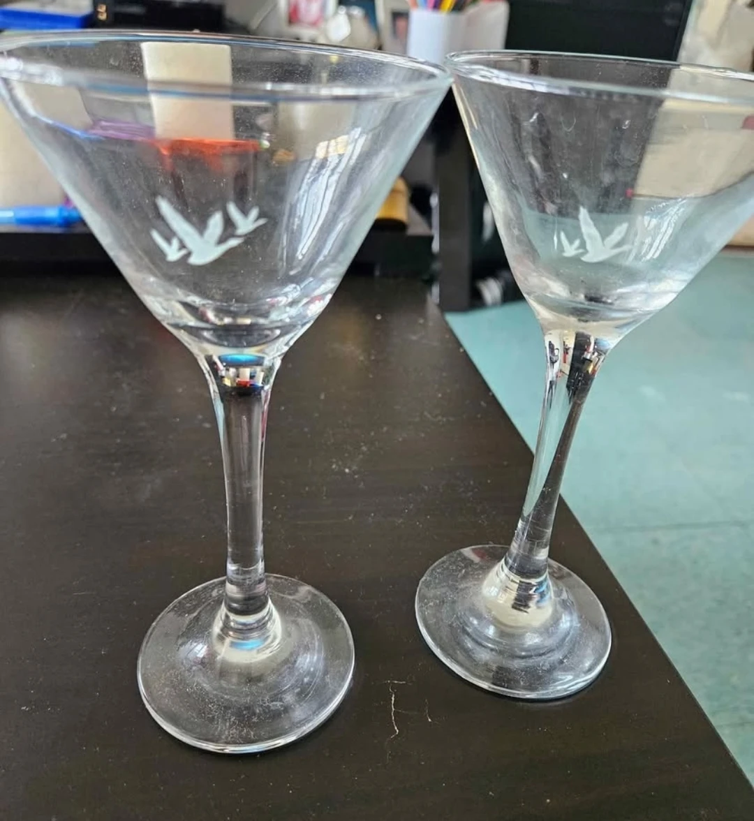 Grey Goose Martini Glasses Set of 2