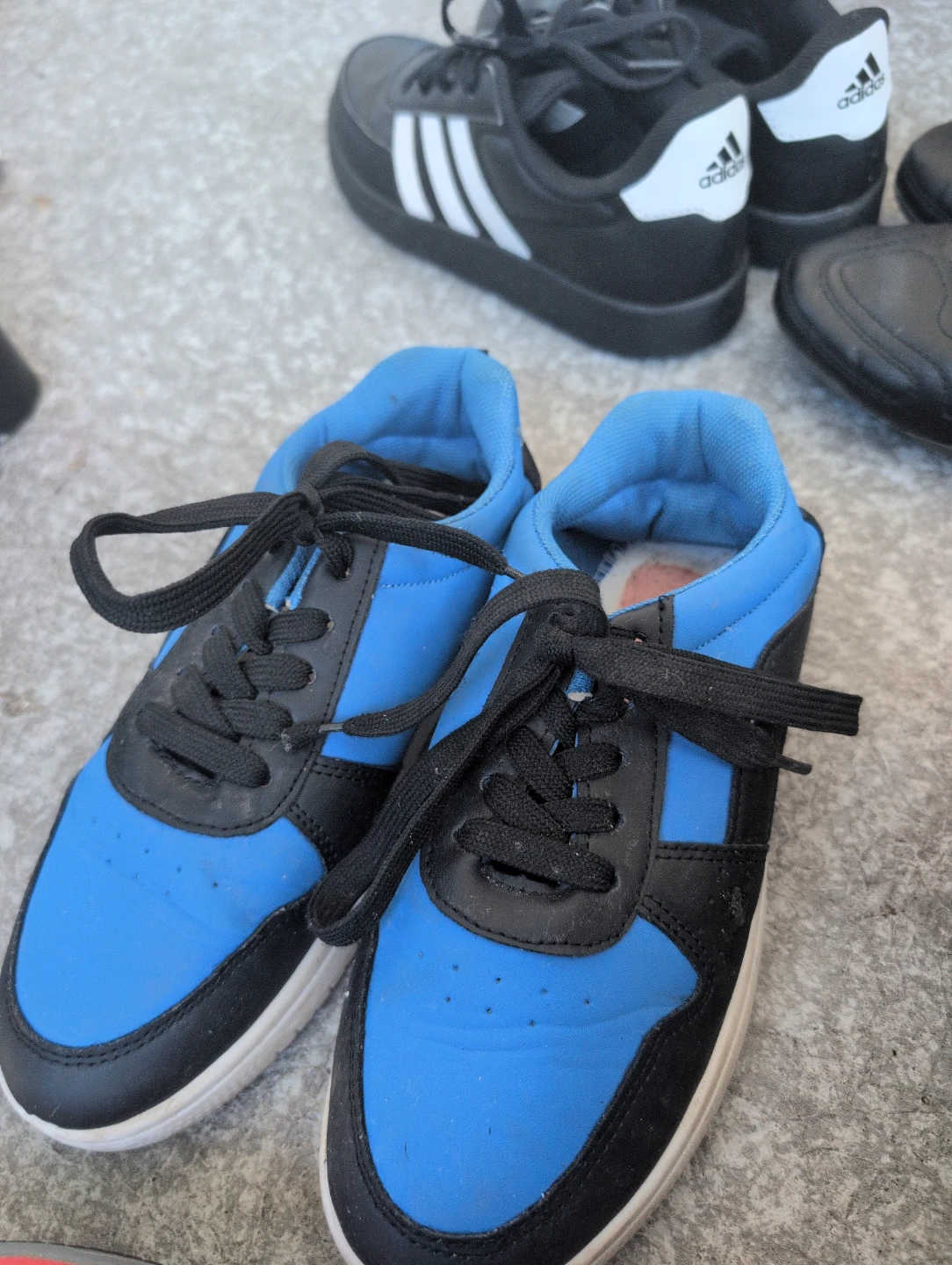 Blue and Black Lace-Up Sneakers - photo 2