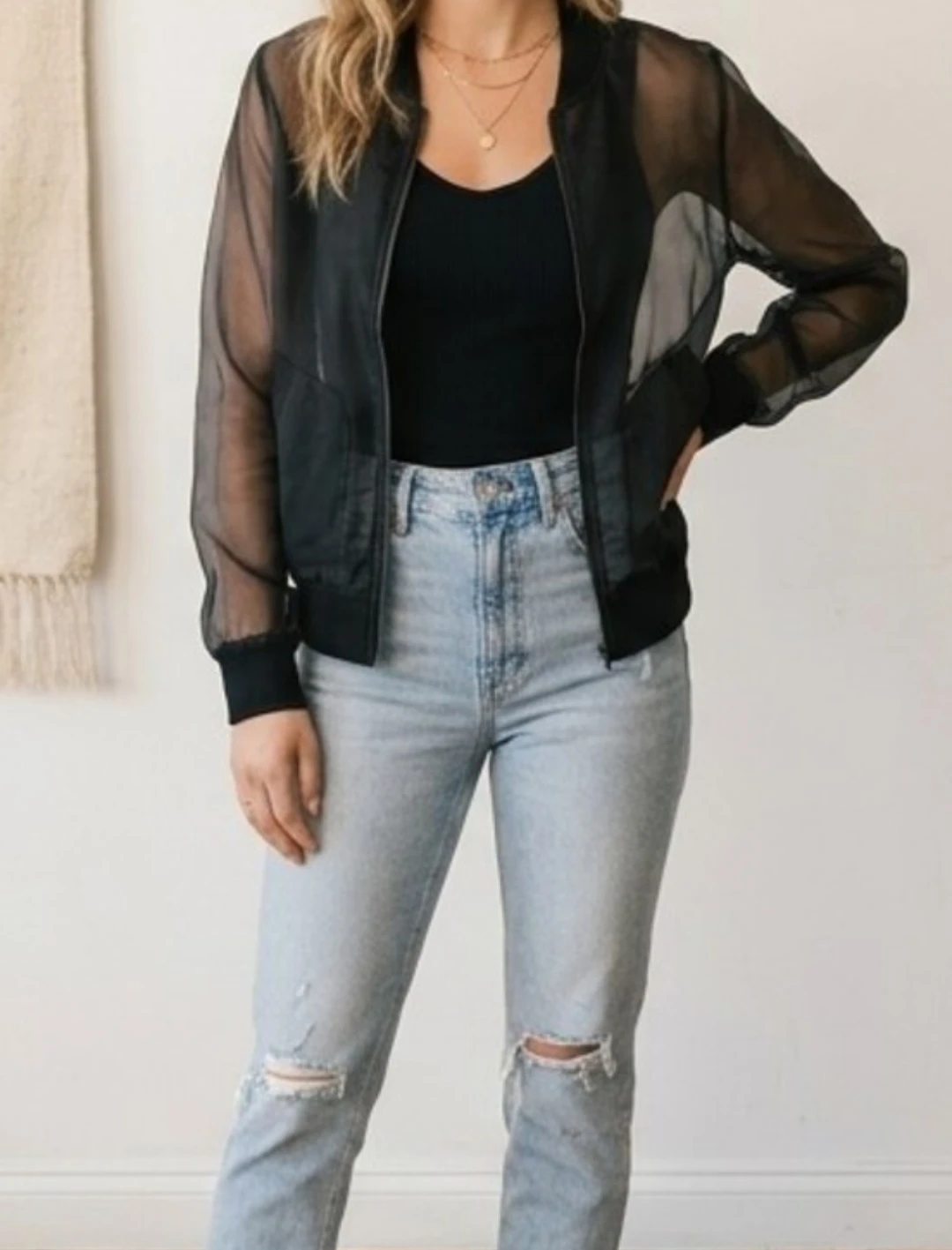 Dolan by Anthropologie Organza Bomber Jacket