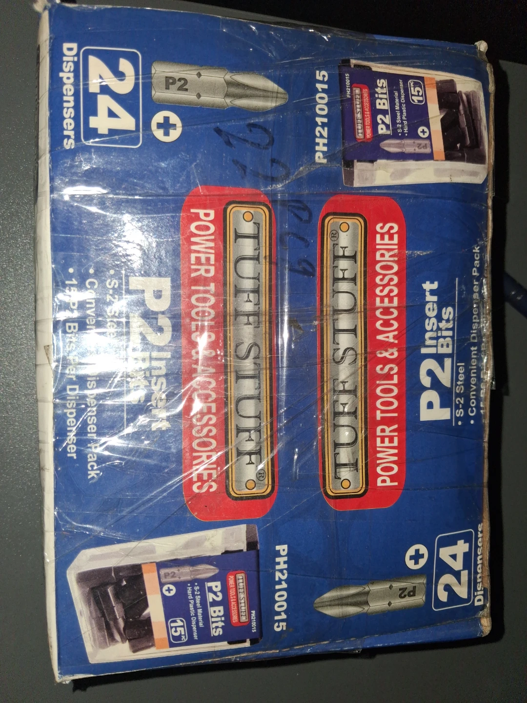Tuff Stuff P2 Bits S-2 Steel 24 Piece Dispenser Pack