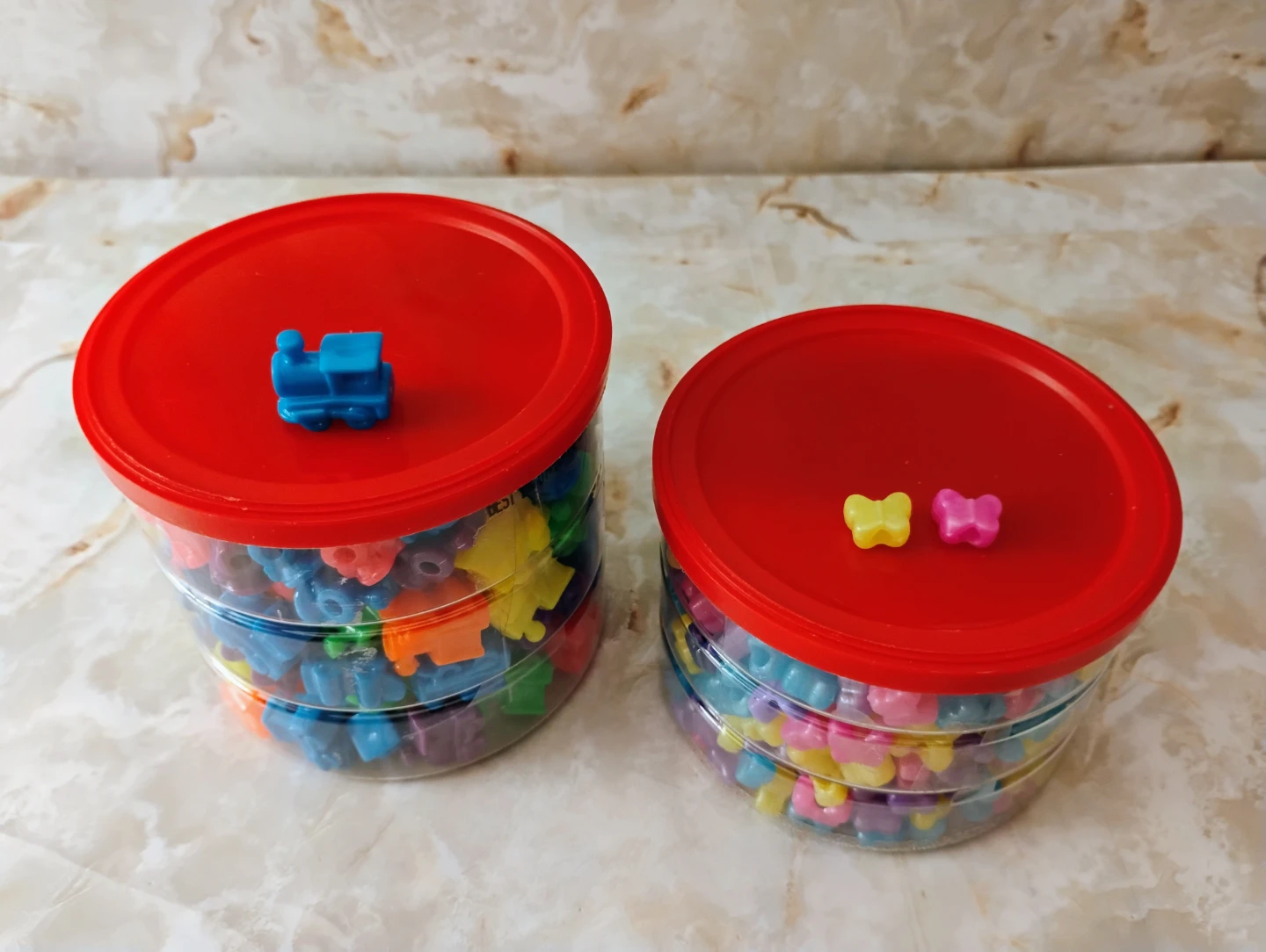 PONY BEADS - ASSORTED COLORS & SHAPES - photo 2