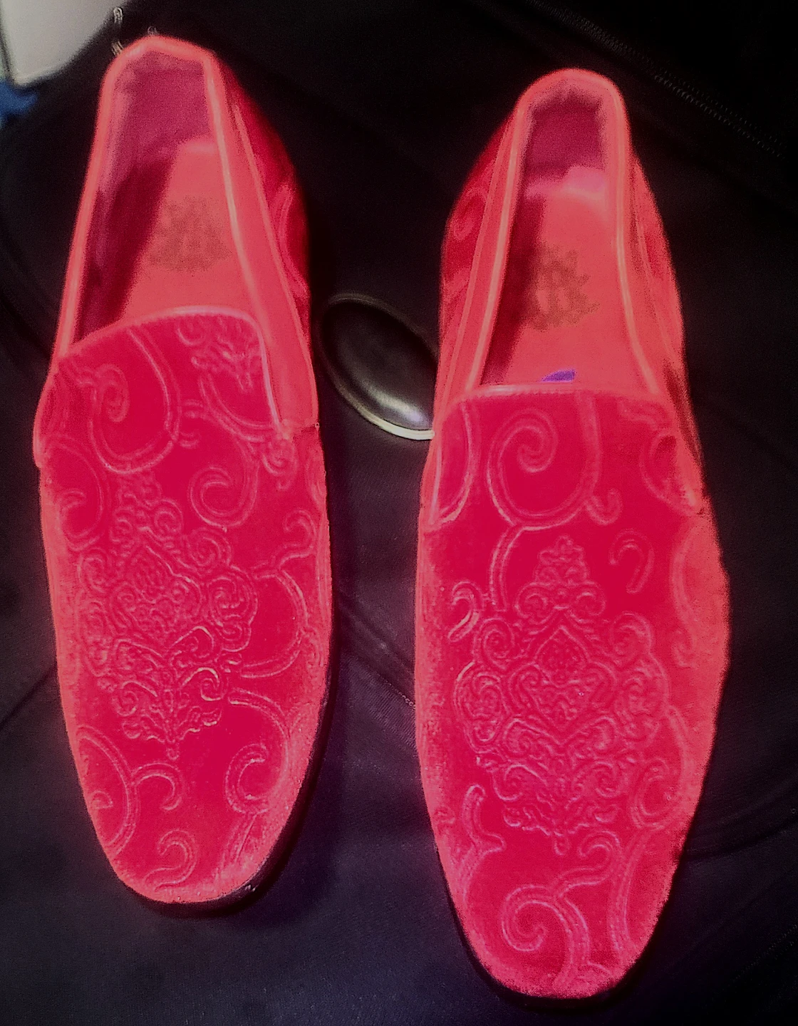 Red Velvet Loafers