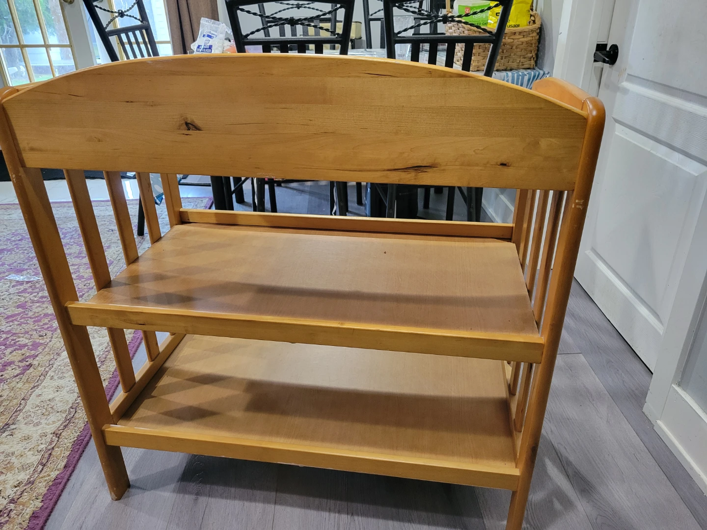 Wooden Changing Table with Shelves - photo 3