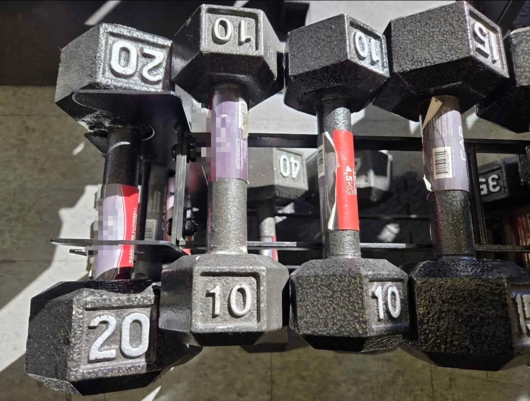 5lb - 50lb Solid Cast Iron Hex Dumbbells Weights - New!