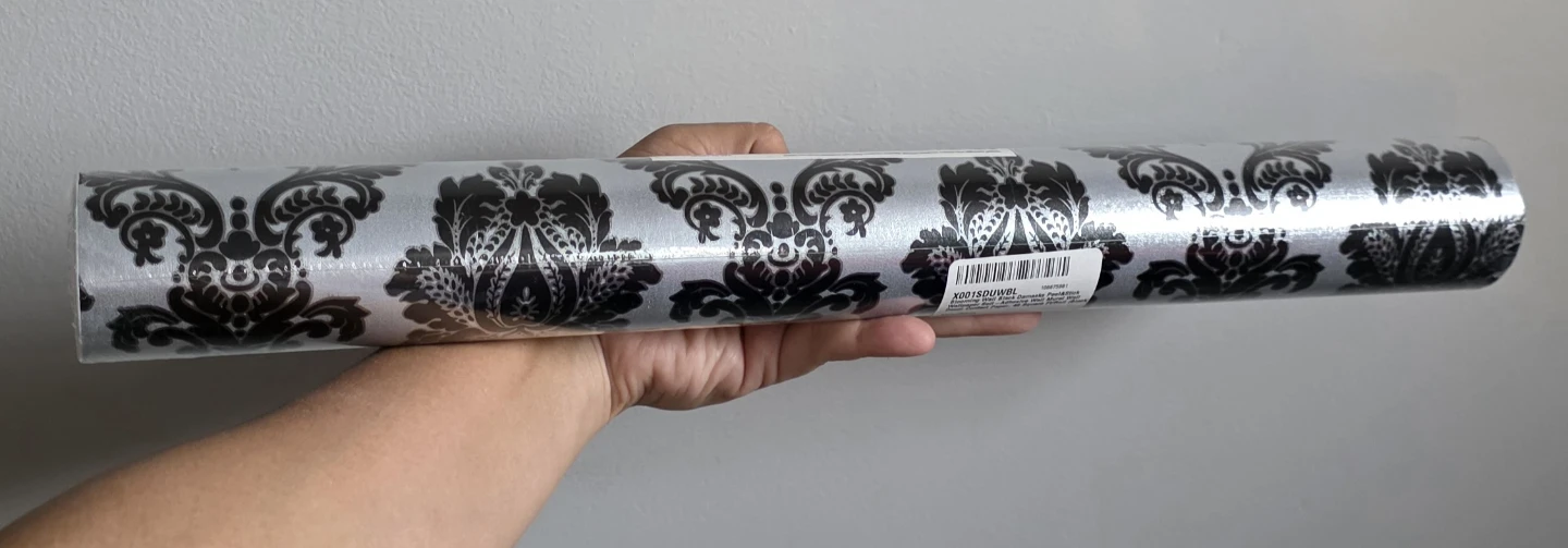 Blooming Wall Black Damask Peel & Stick Wallpaper