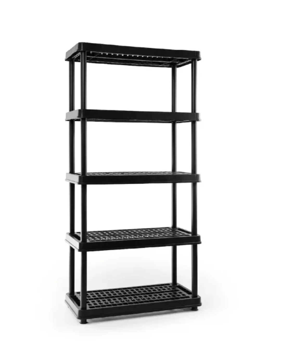 Black 5-Tier Plastic Shelving Unit moving sale