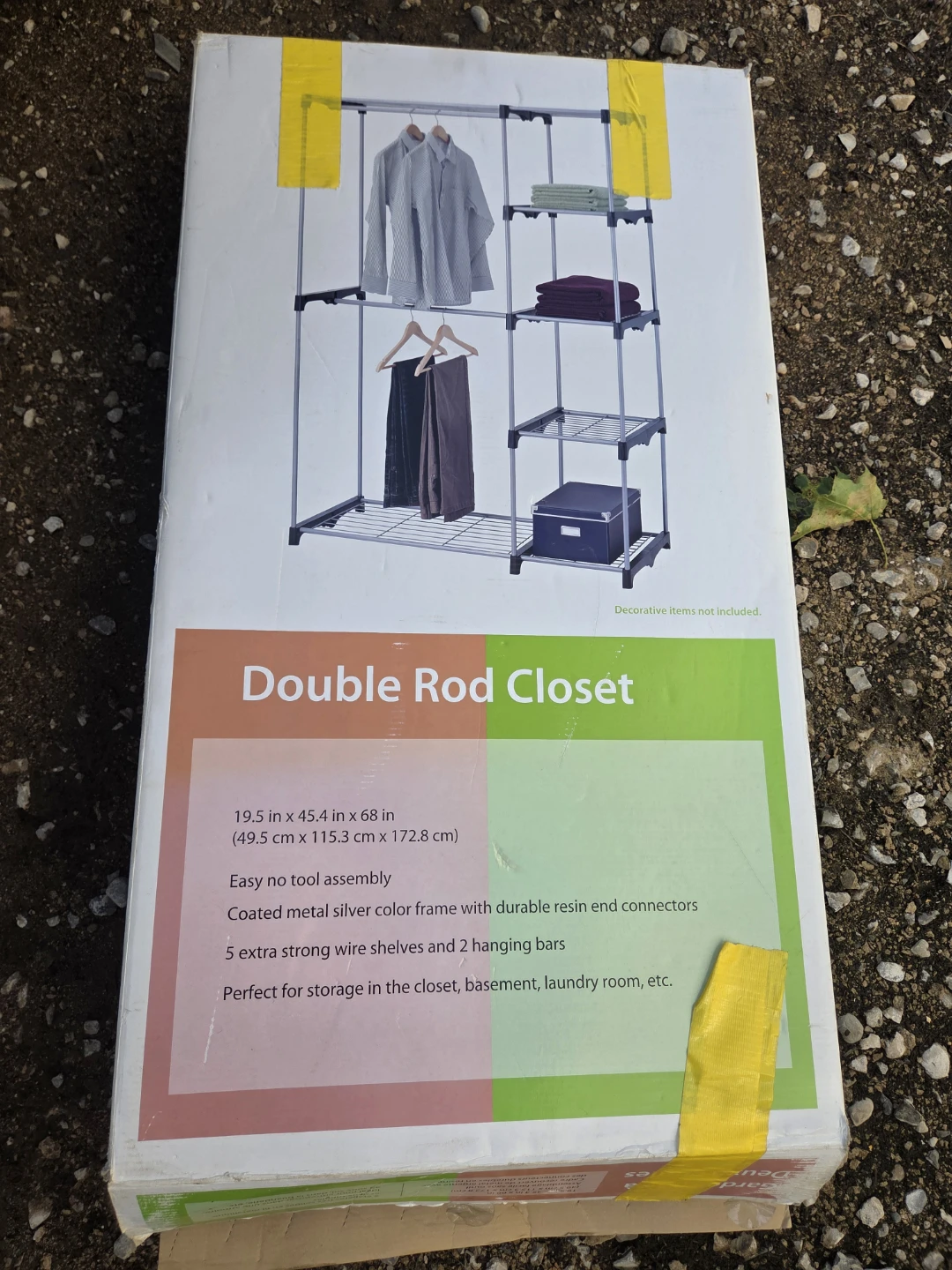 Double Rod Closet - Easy No Tool Assembly Storage
