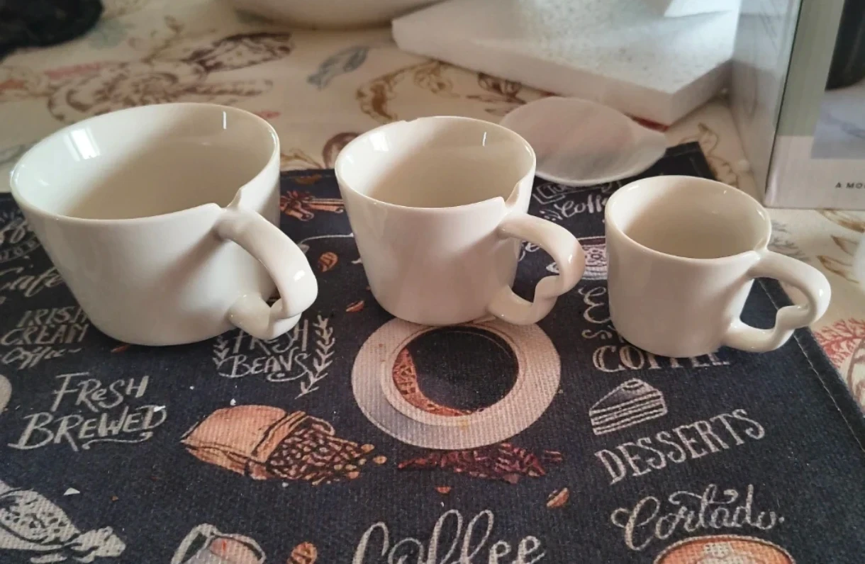 Mountain  Cups 3 piece stackable ceramic - photo 5