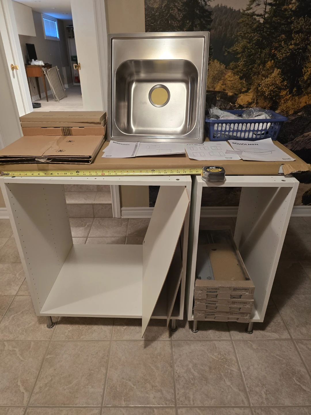 IKEA Kitchen Cabinets and Sink
