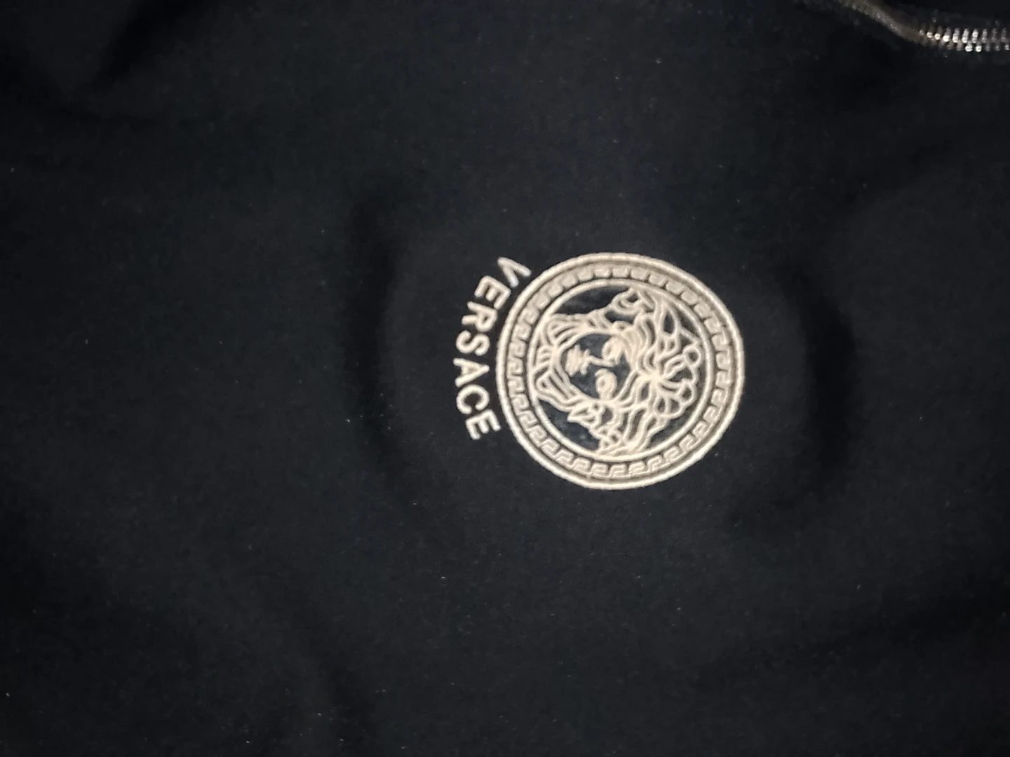 Versace Black Track Pants with Gold Medusa Logo - photo 2