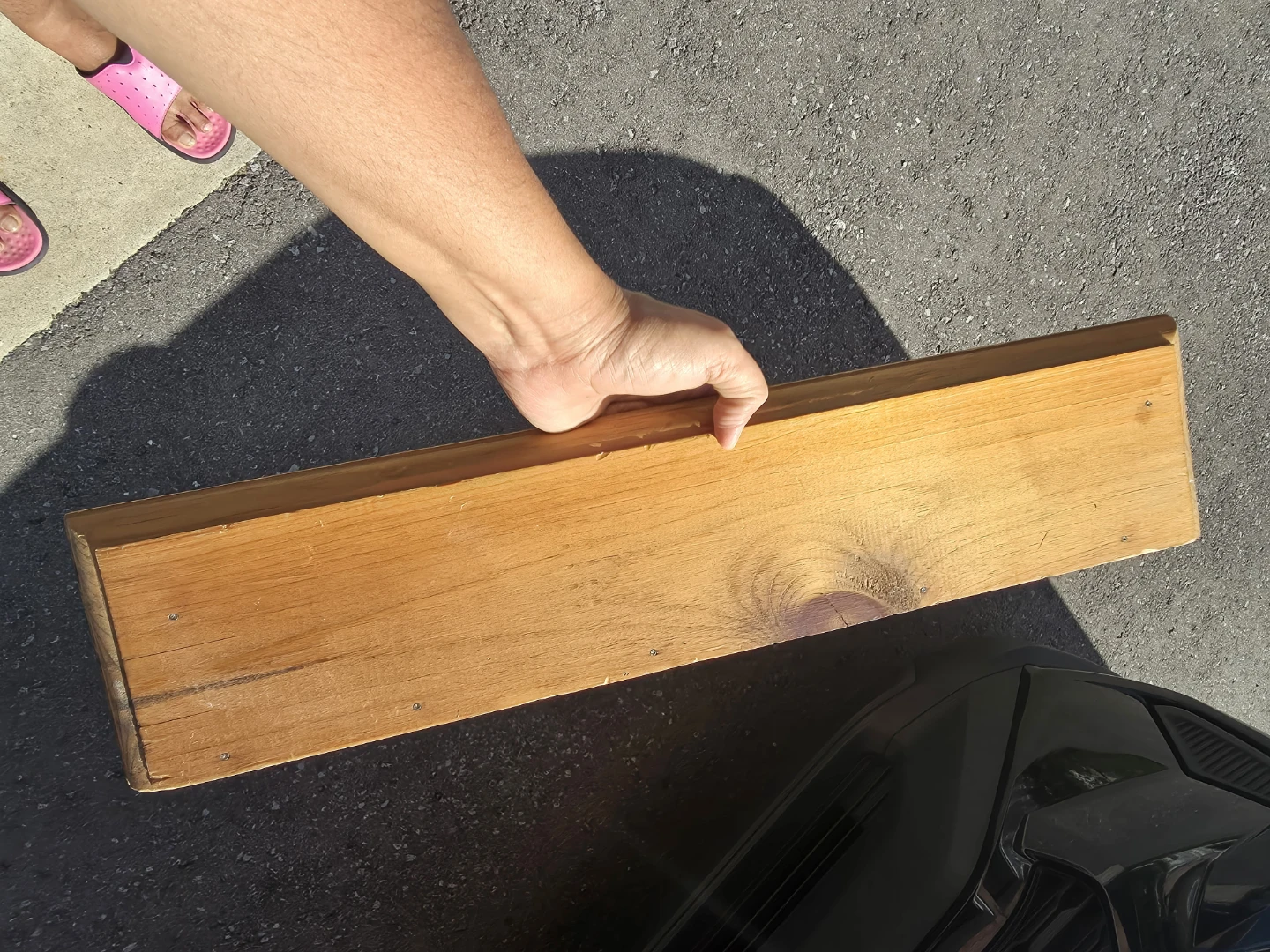 Wooden Shelf with Heart Cutouts - photo 2