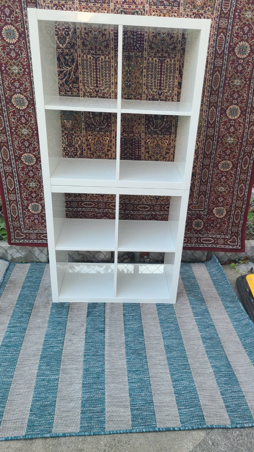 White 4-Cube Storage Shelf Unit - photo 3