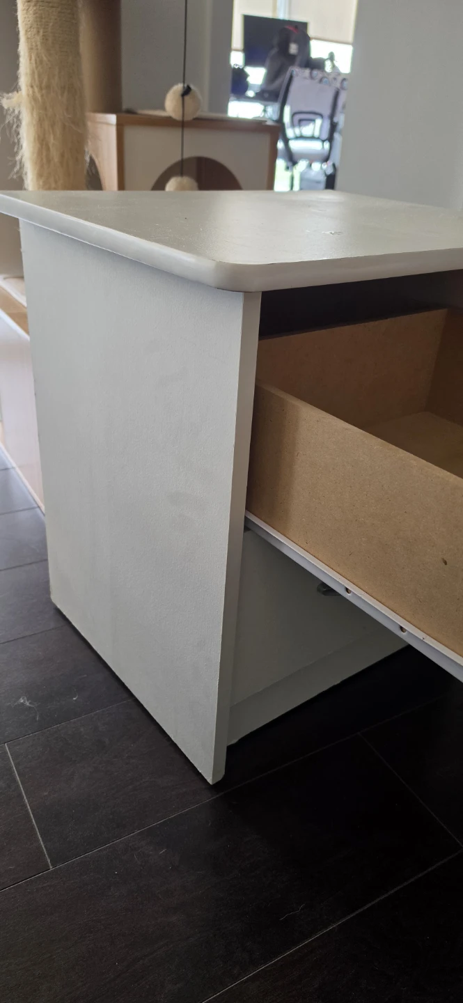 White 2-Drawer Nightstand - photo 3