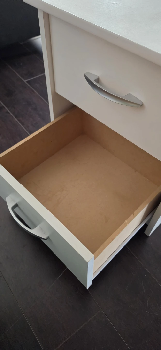 White 2-Drawer Nightstand - photo 4