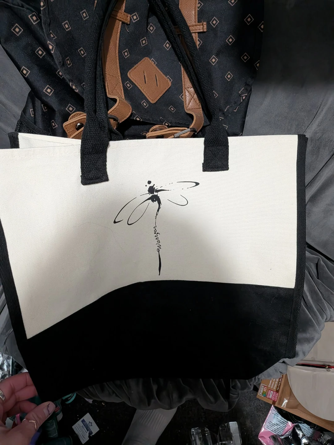Tote Bag with Dragonfly Design - photo 2