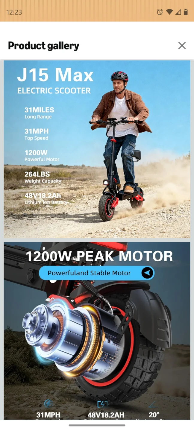 E - Scooter 1200W - photo 2