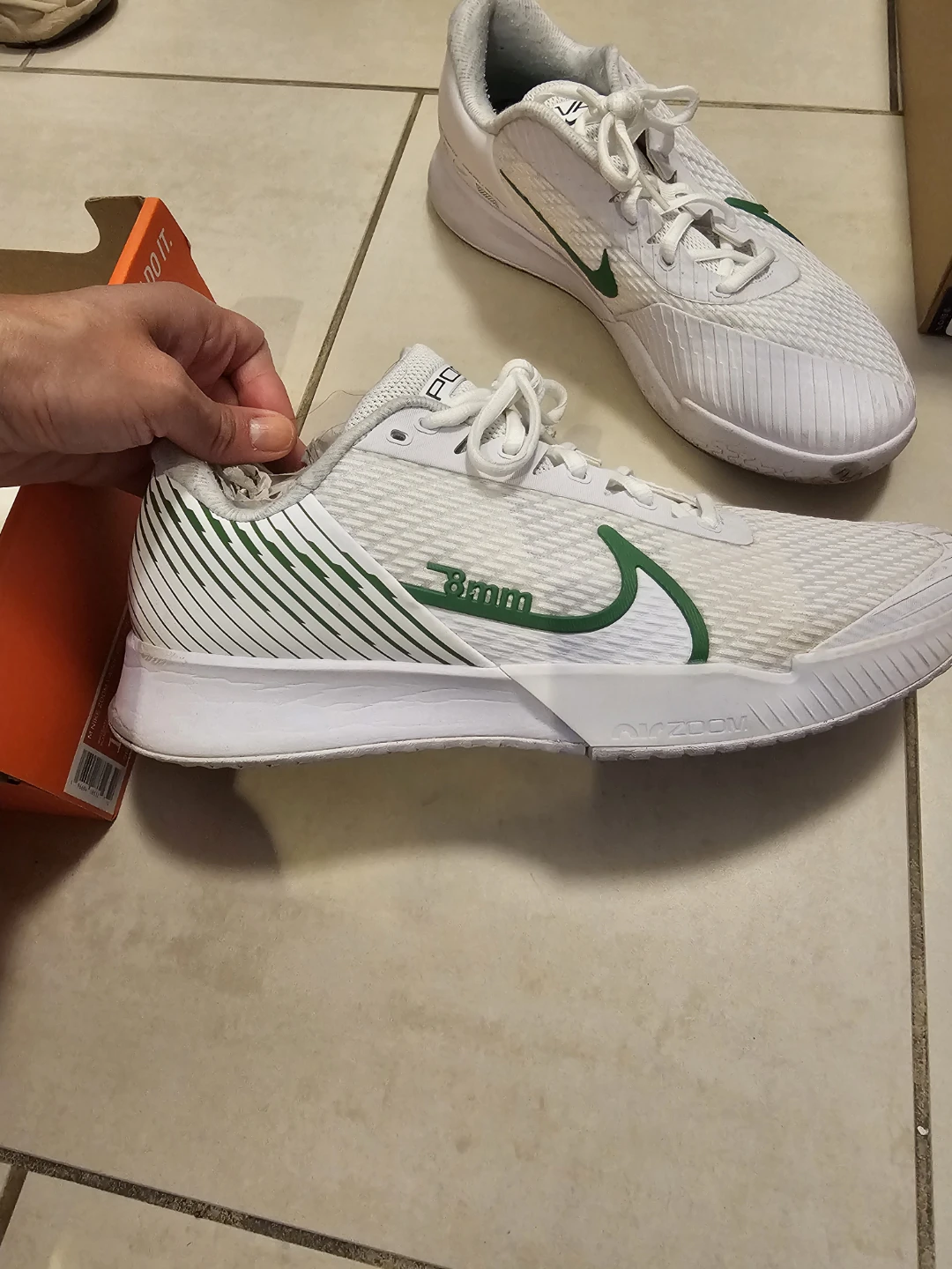 Nike Zoom Vapor Pro 2 HC Tennis Shoes White/Green Size 11 - photo 2